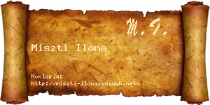 Miszti Ilona névjegykártya